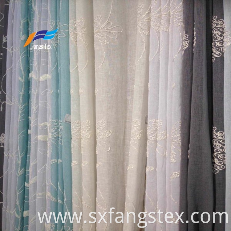 Textile Factory Embroidered Fabric Window Voile Curtain 7